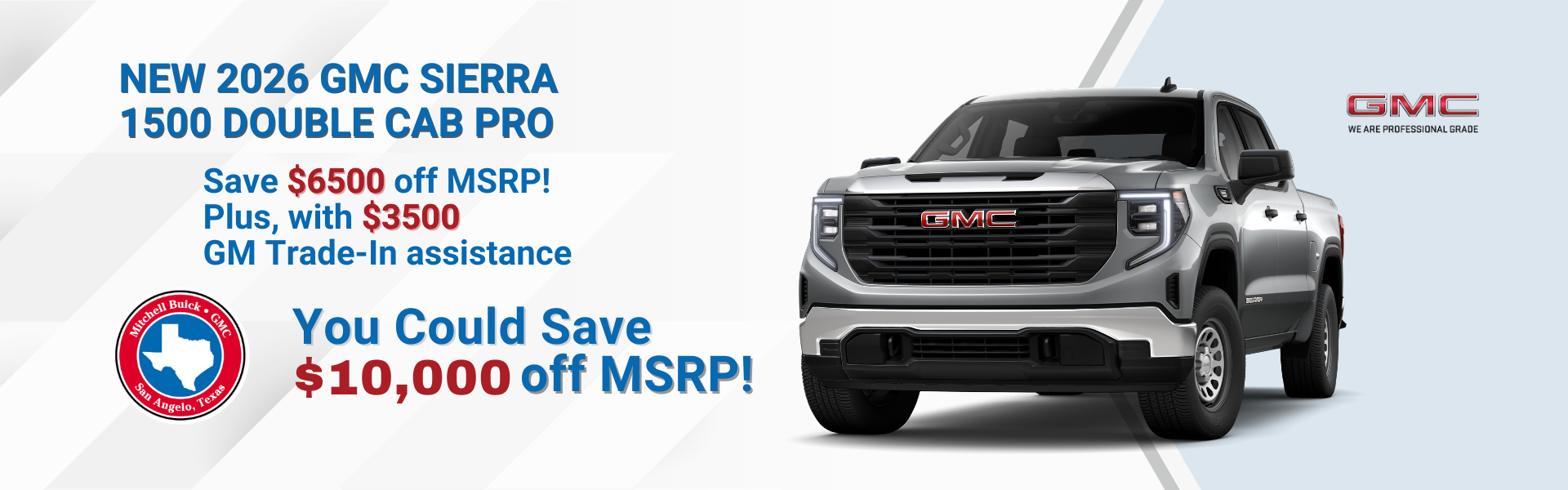 NEW 2026 GMC SIERRA 1500 DOUBLE CAB PRO