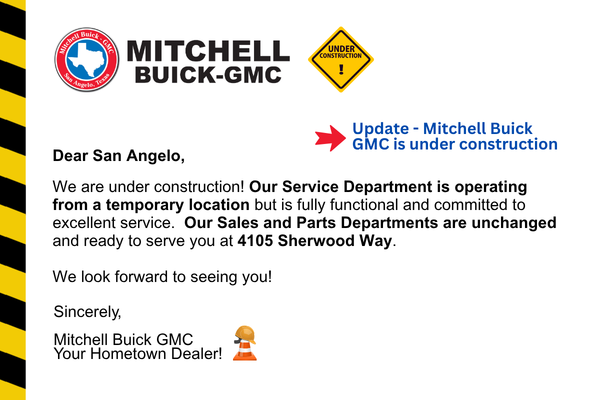 Mitchell Buick GMC is under construction
