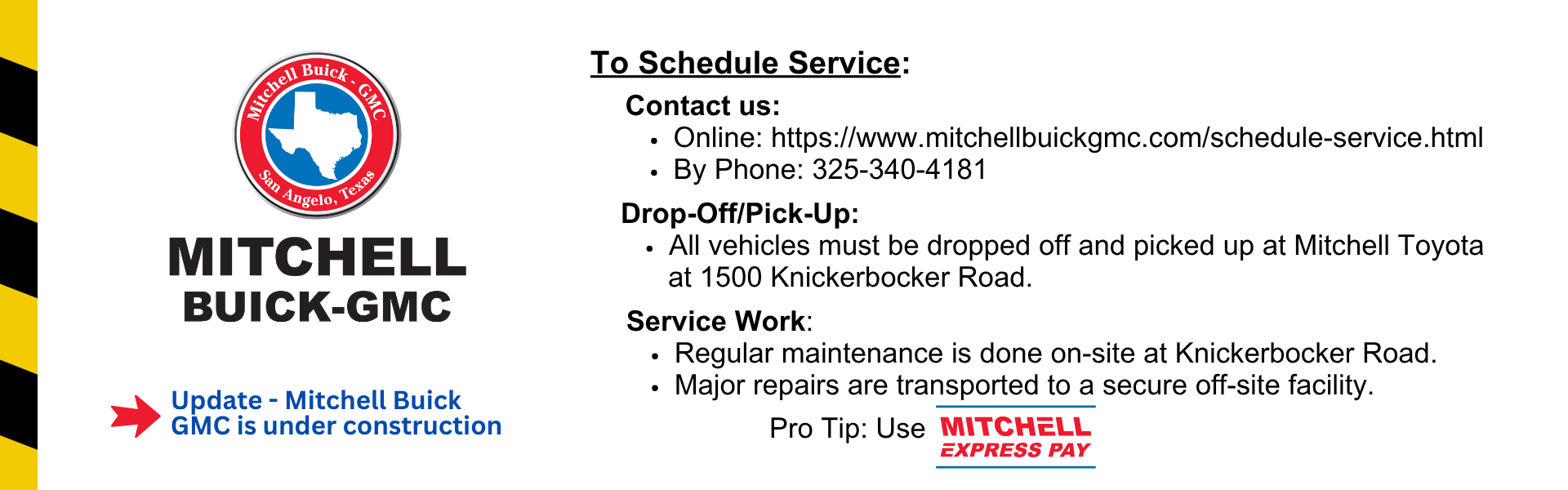 Mitchell Buick GMC is under construction